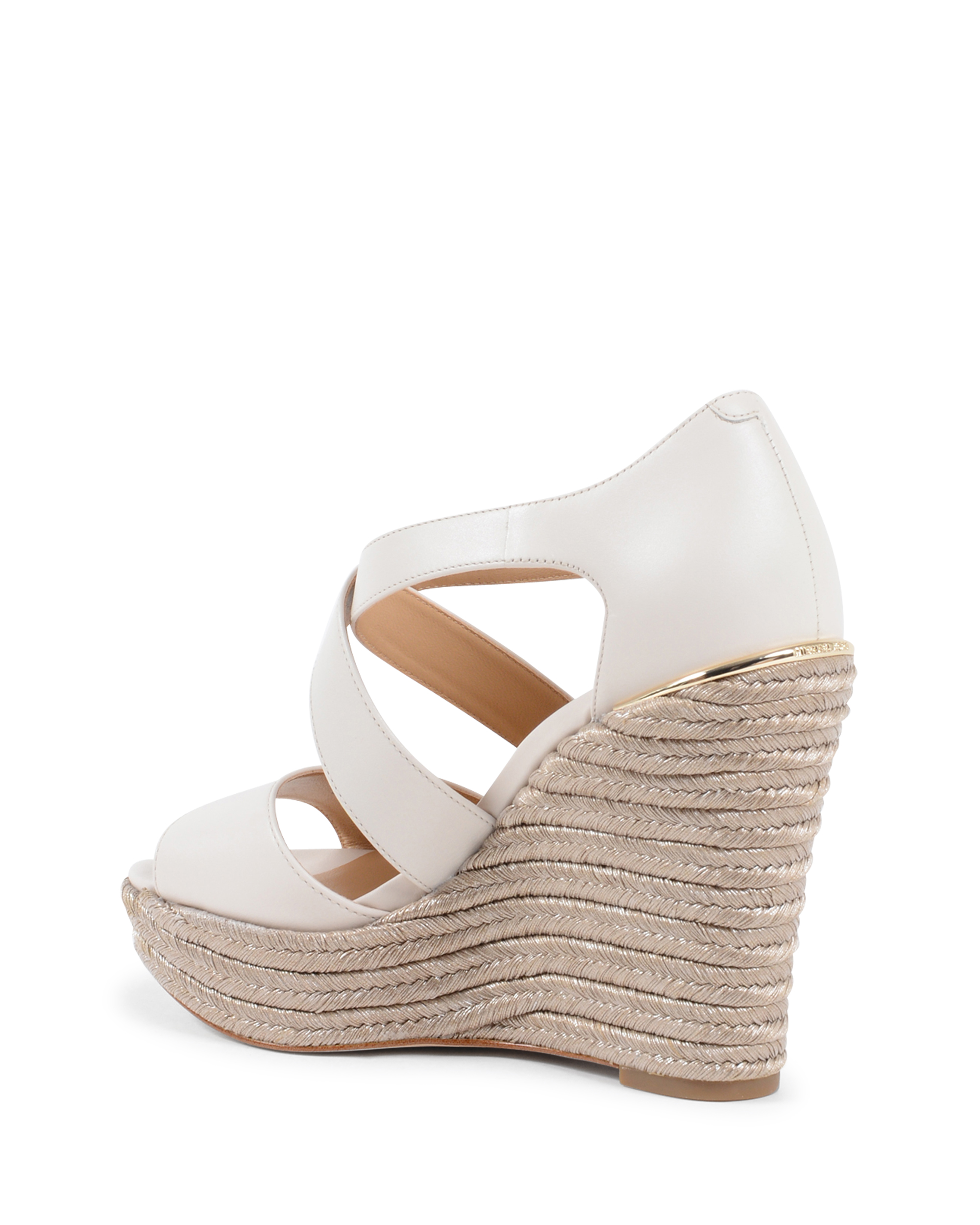 Michael Kors Sandalo con zeppa da donna color crema ABBOTT