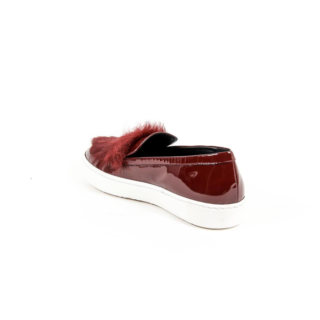 V 1969 Italia Womens Slip On Sneaker 312095 VER BORDEAUX-PELO BORDEAUX