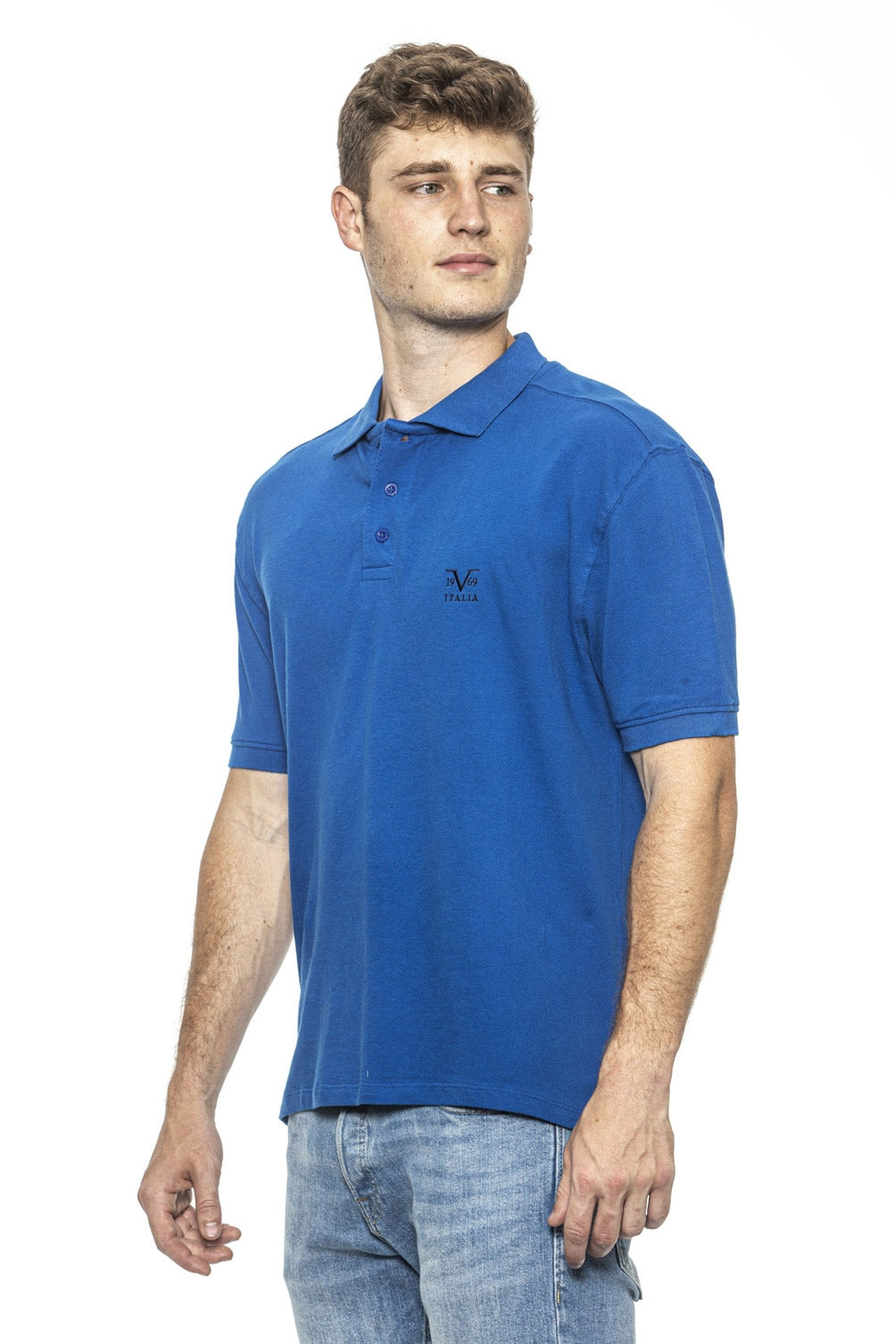 Polo Uomo 19V69 Italia Blu RICAMO ROYAL BLUE