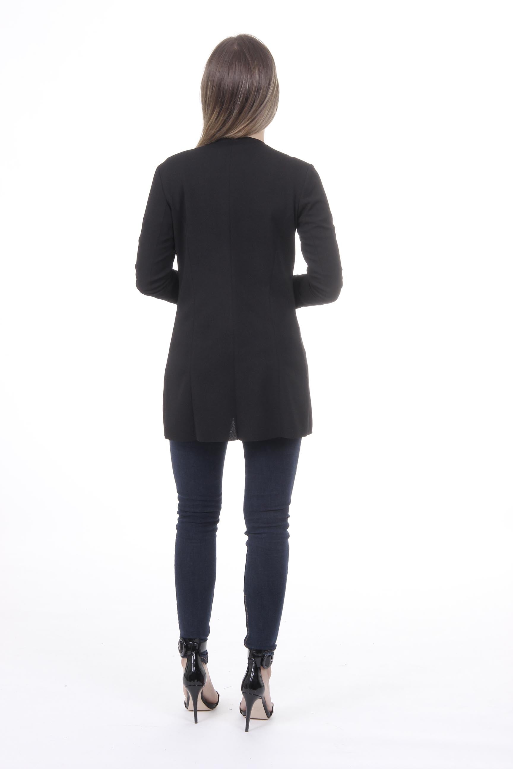 Giacca da donna V 1969 Italia GIACCA LUNA TESS. CREPE SCUBA NERO