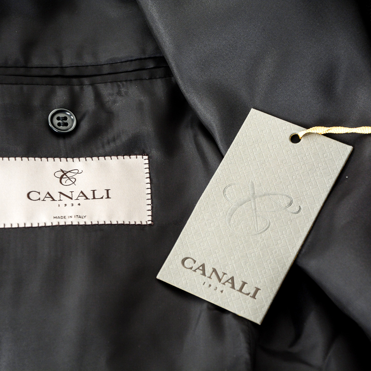 Abito da uomo Canali maniche lunghe grigio scuro