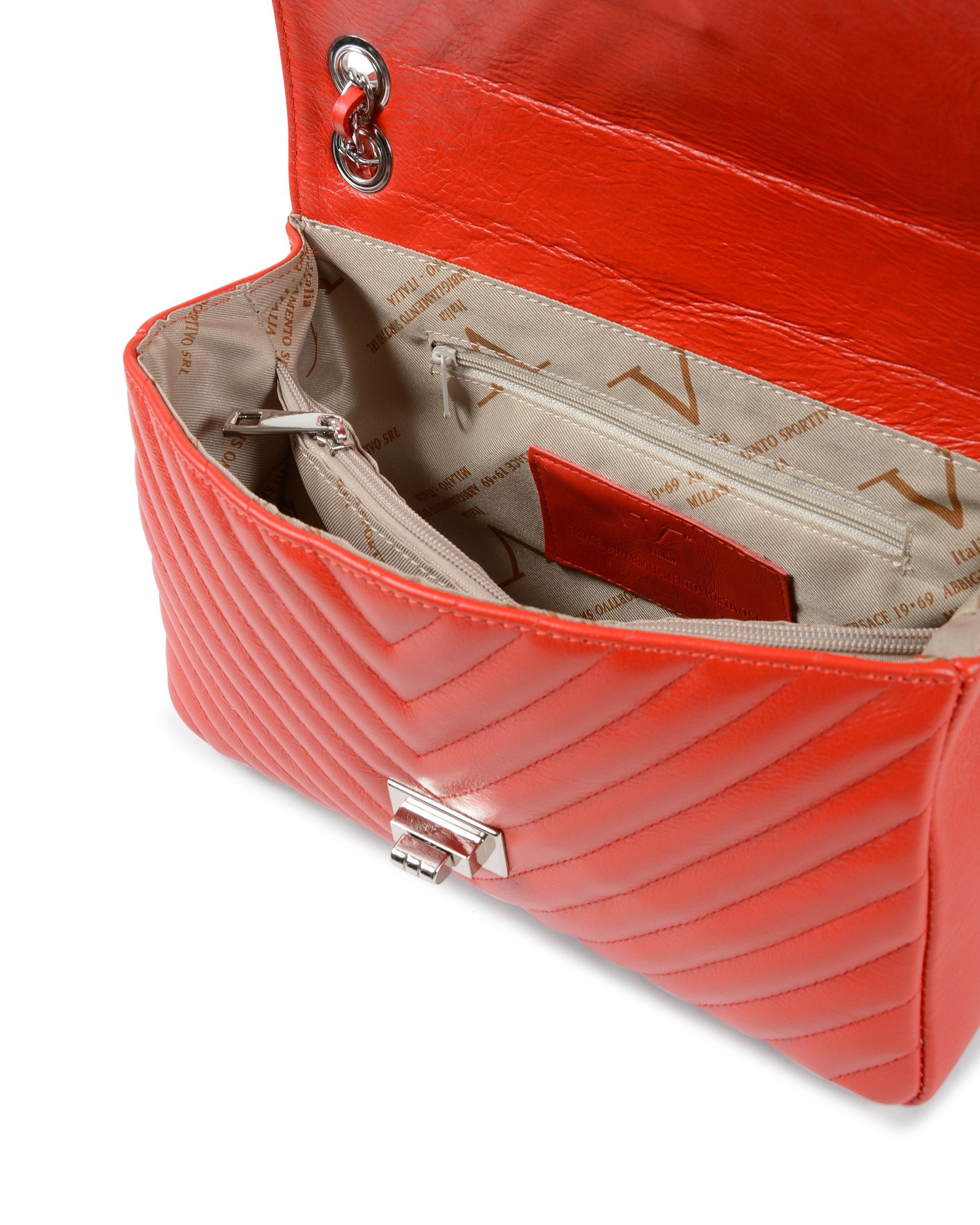 V Italia Borsa a mano da donna rossa V0116 KID ROSSO