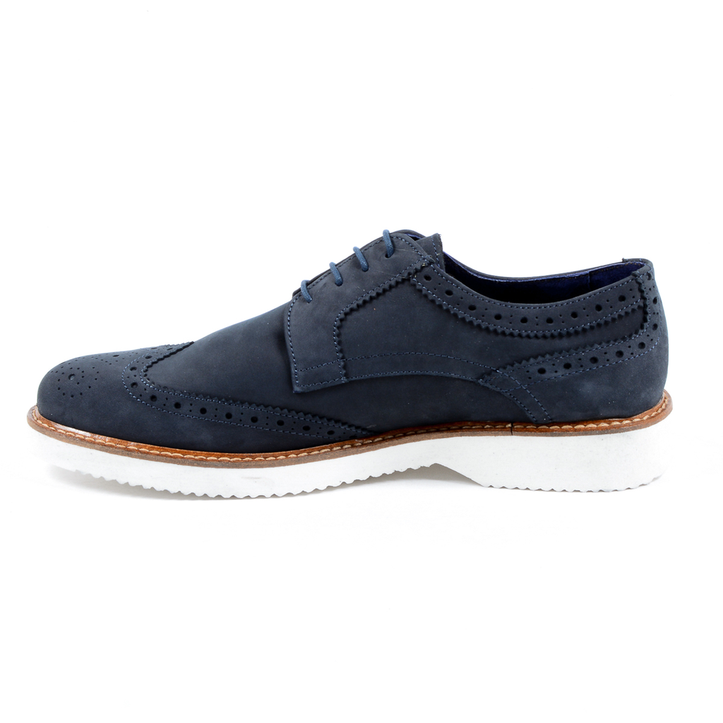 V 1969 Italia Scarpe Oxford Brogue da uomo Blu PEDRO