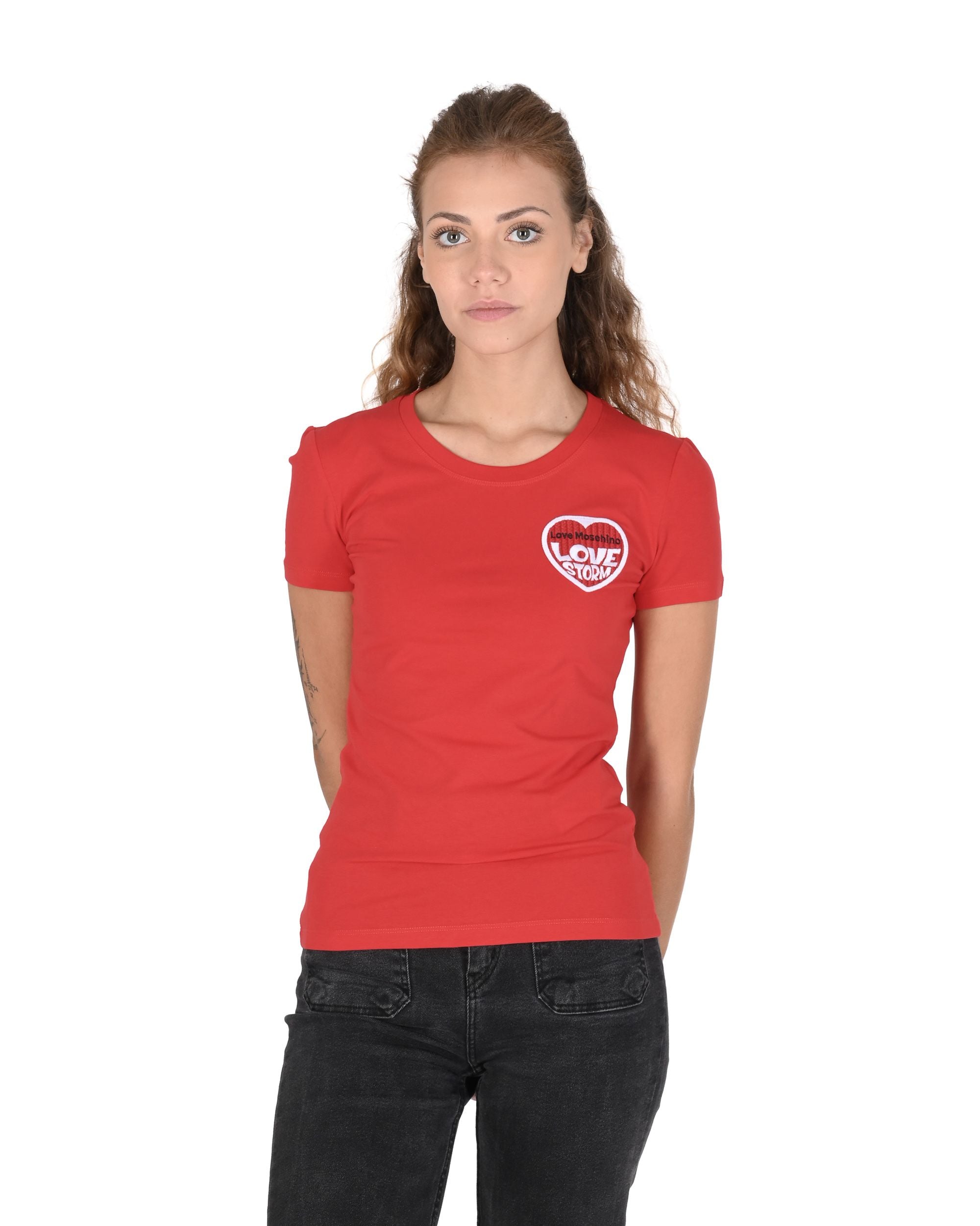 T-shirt da donna Love Moschino W 4 H19 80 E 1951 O97 ROSSO