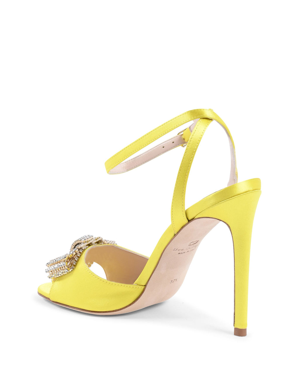 Sandalo con fiocco in raso - Giallo