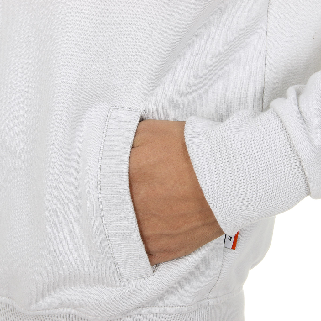 Felpa con cappuccio da uomo Andrew Charles con cerniera, maniche lunghe, scollo rotondo, grigio chiaro FELA
