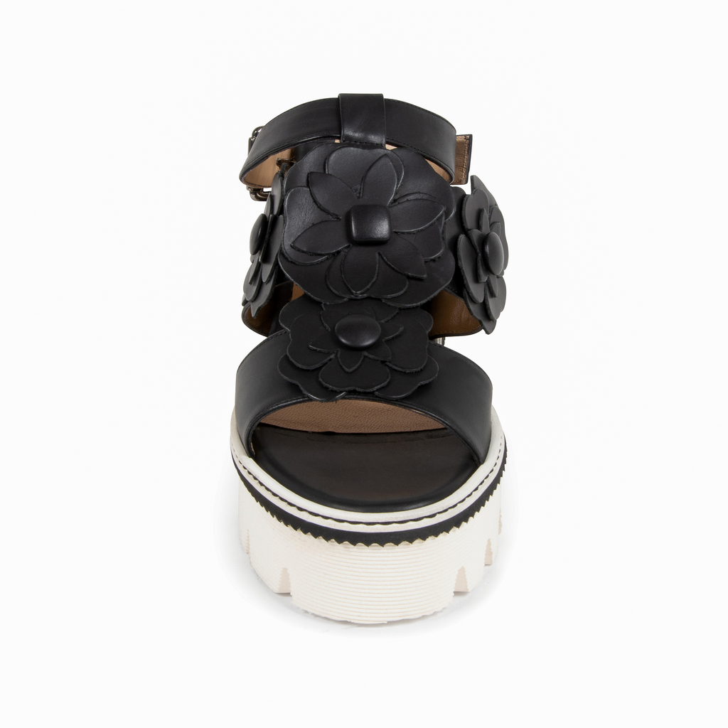Sandalo Platform Donna V1969 Italia Nero B3042DO VIT PERGAMENA NERO