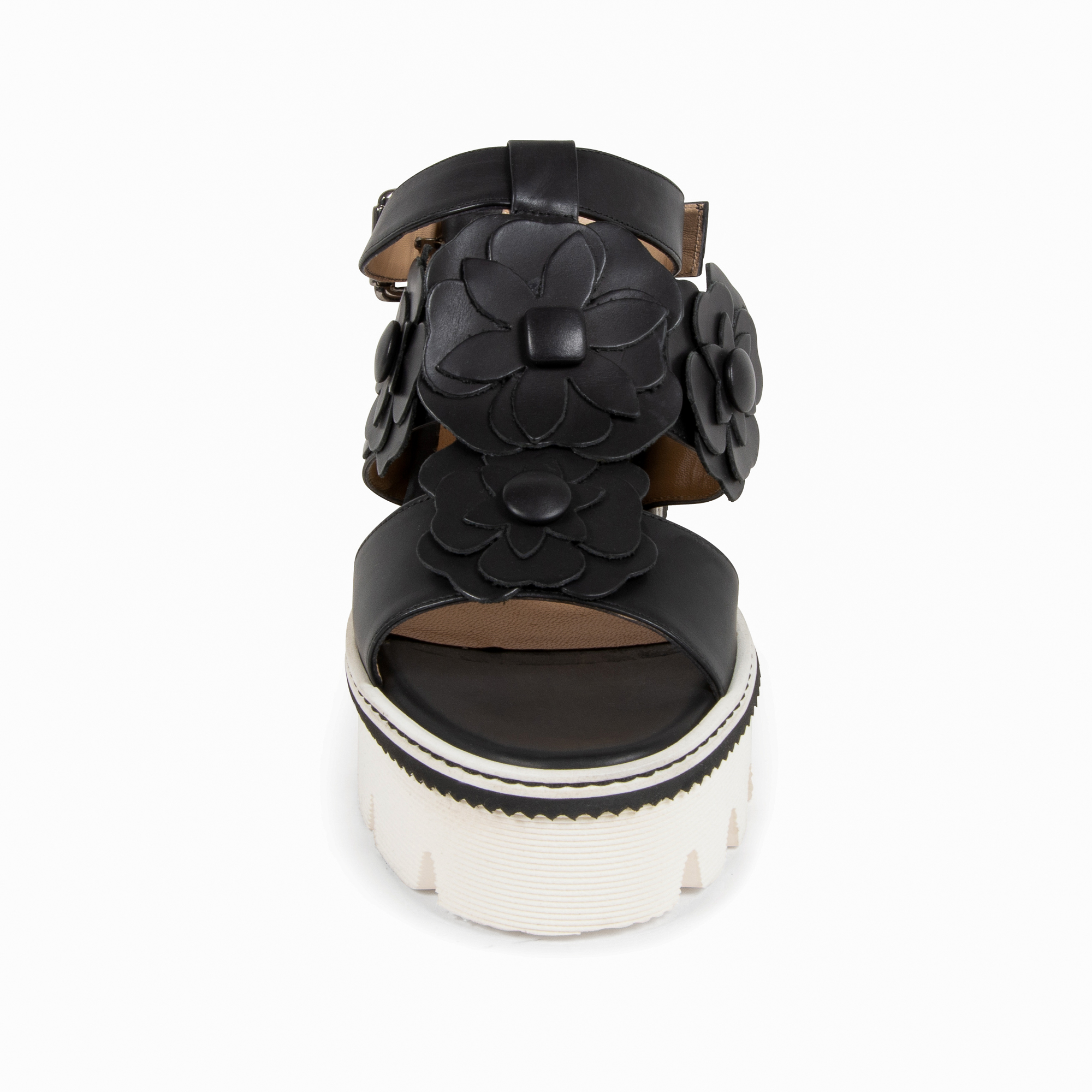 Sandalo Platform Donna V1969 Italia Nero B3042DO VIT PERGAMENA NERO