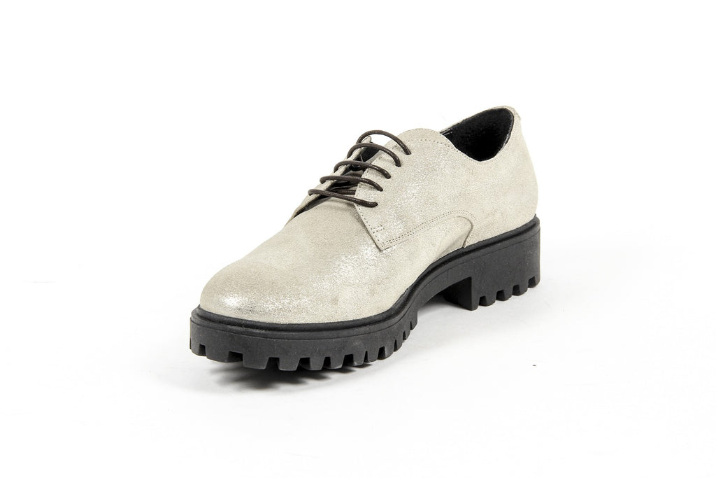 Scarpa stringata da donna V 1969 Italia C01 LAMINATO ARGENTO