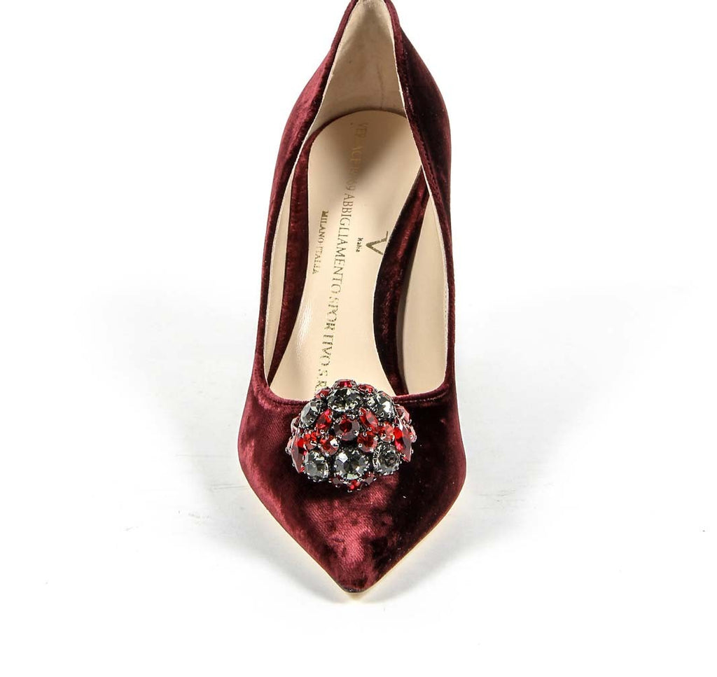 V 1969 Italia Womens Pump 3108220 VELLUTO BORDEAUX
