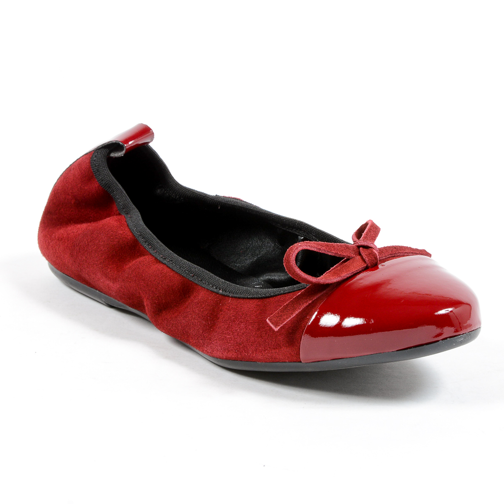 Andrew Charles Ballerina morbida da donna Bordeaux PATTI