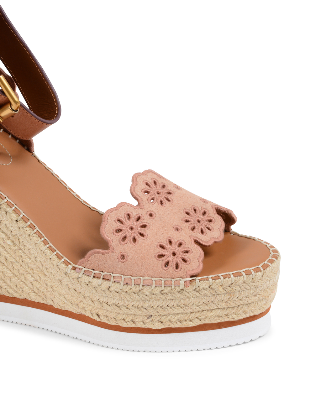 Sandali con zeppa da donna Chloè SB30202 CIPRIA CUOIO