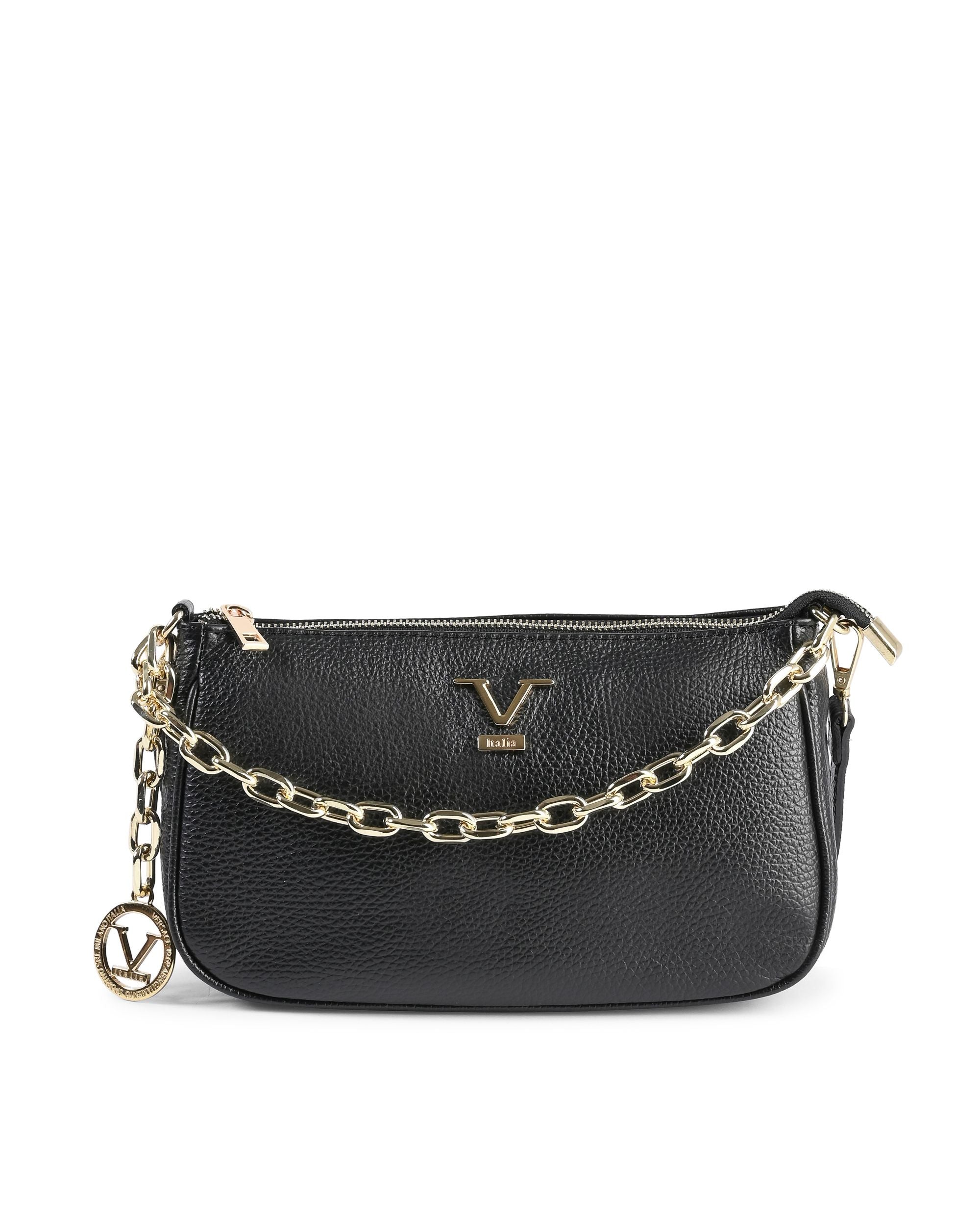 Borsa mini da donna V Italia VE1735-G DOLLARO NERO