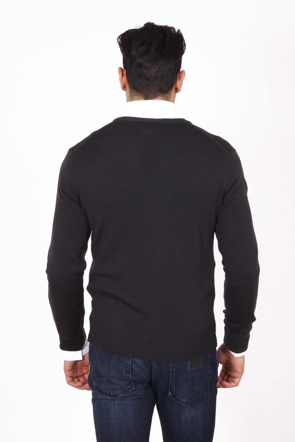 Maglione uomo scollo a V V 1969 Italia 9801 SCOLLO V MORO
