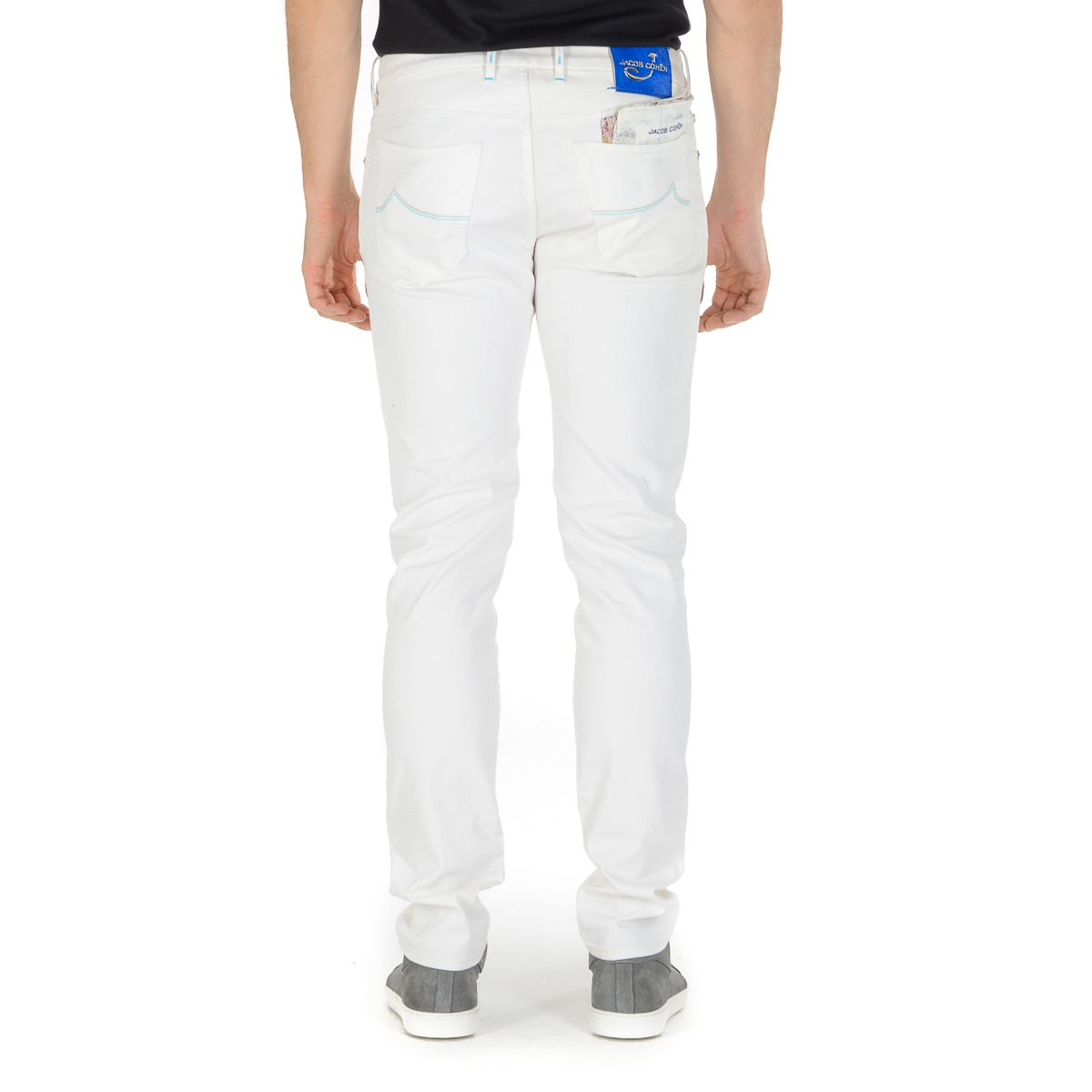 Pantaloni da uomo Jacob Cohen J688 bianchi