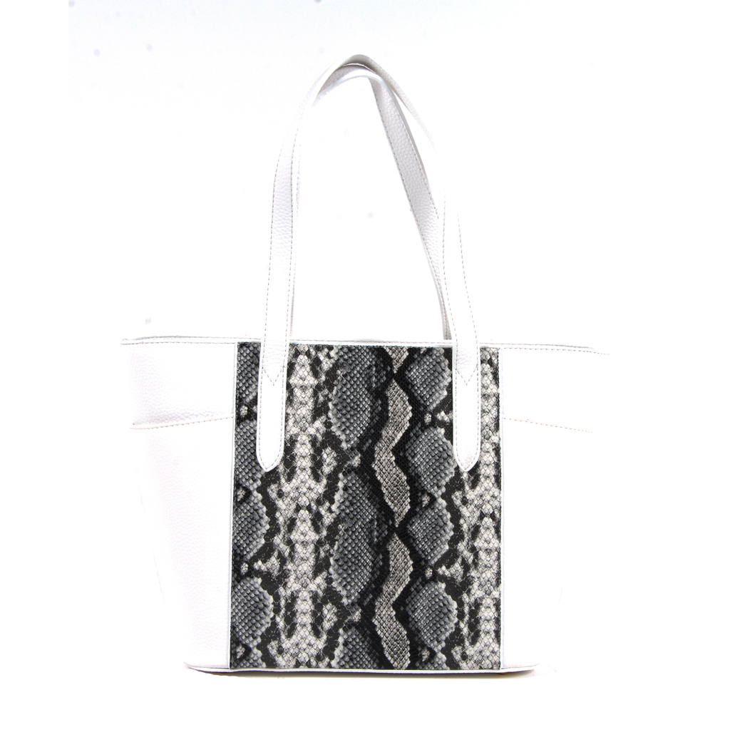 19V69 Italia Borsa da donna bianca 8000 PYTHON WHITE
