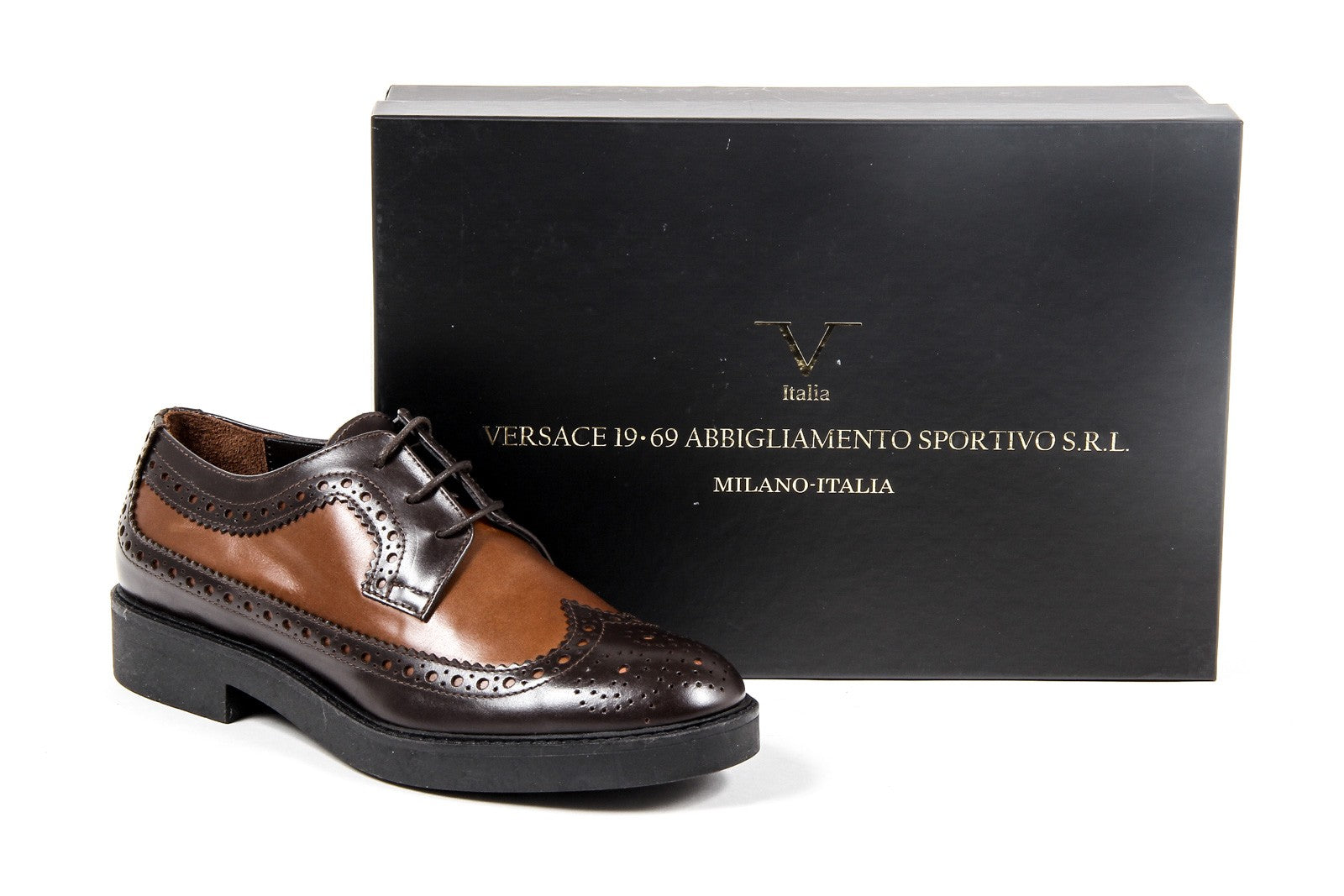 Scarpa Brogue Donna V 1969 Italia B1670 VITELLO T. MORO COCCO