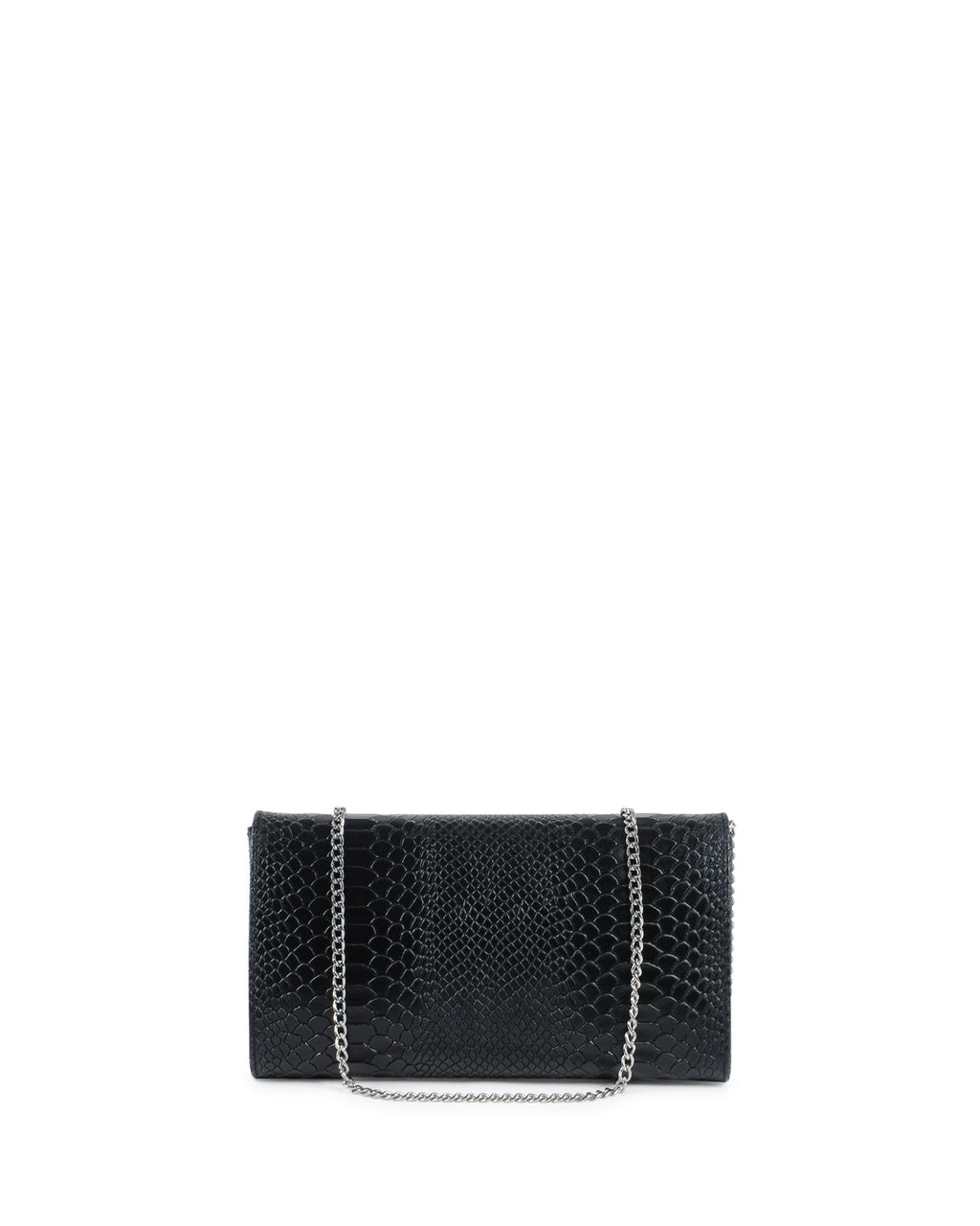 Borsa a Spalla Donna V Italia Nera V1513 PITONE STAMPATO NERO