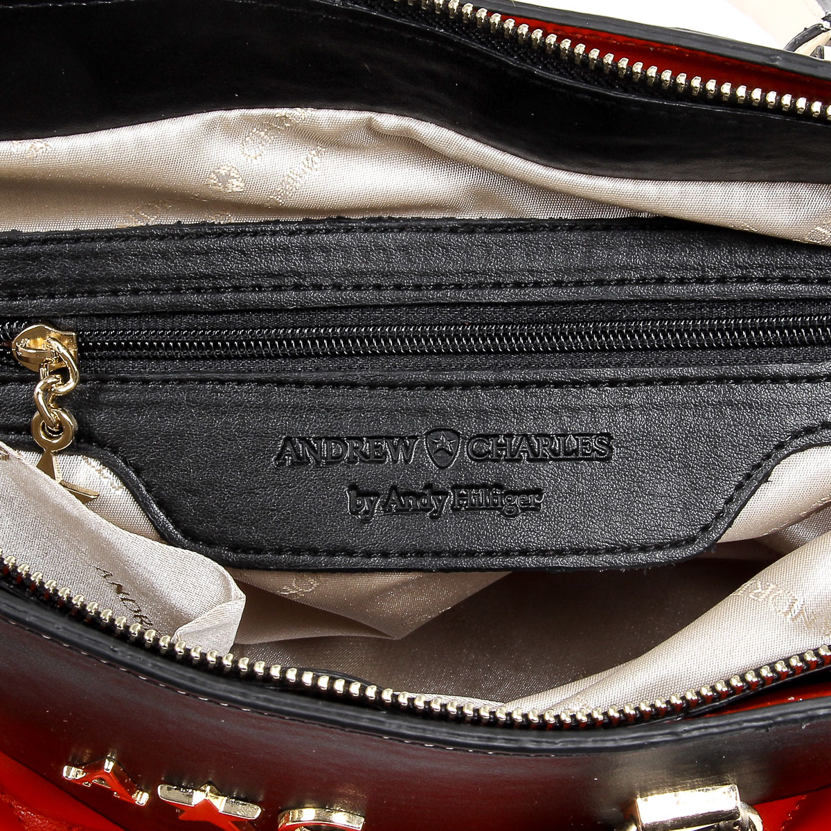 Borsa a mano da donna Andrew Charles rossa HOPE