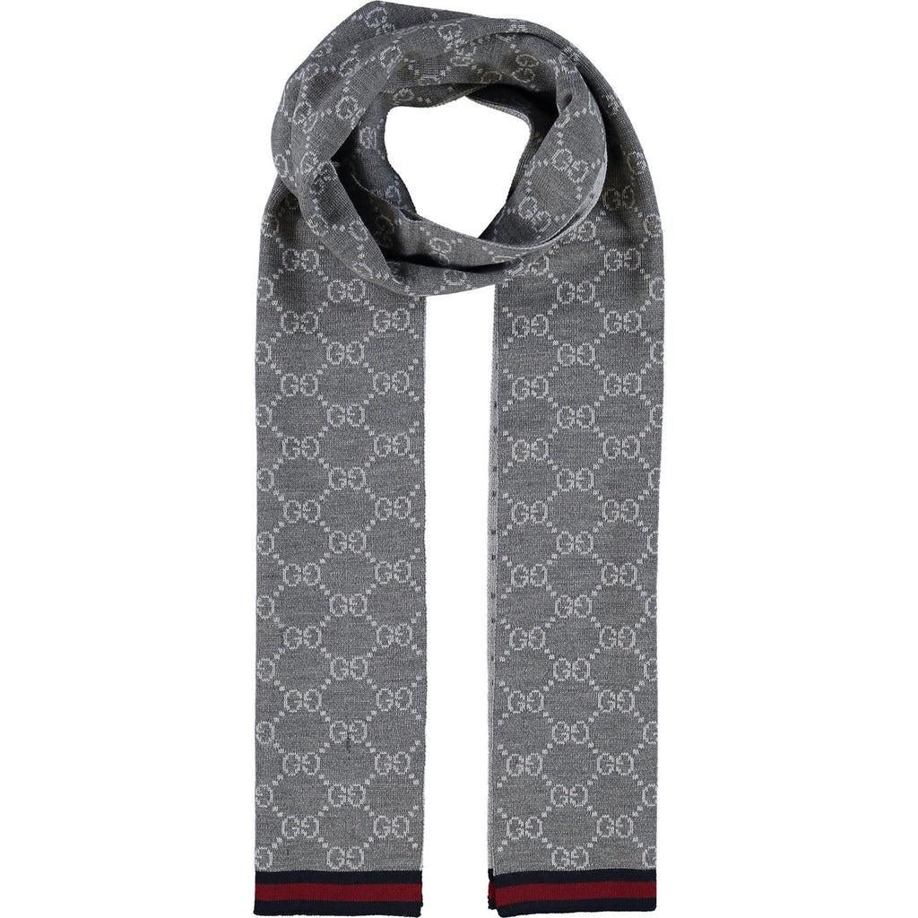 Gucci sciarpa uomo 23x180 grigio