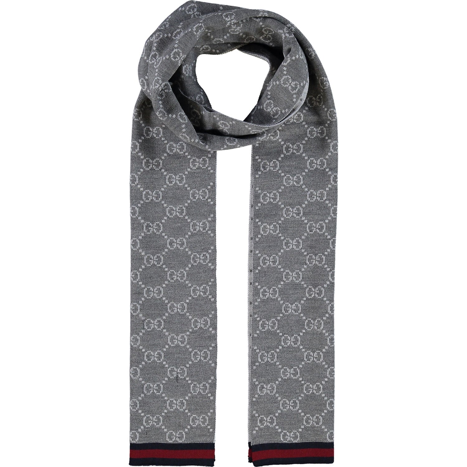 Gucci sciarpa uomo 23x180 grigio