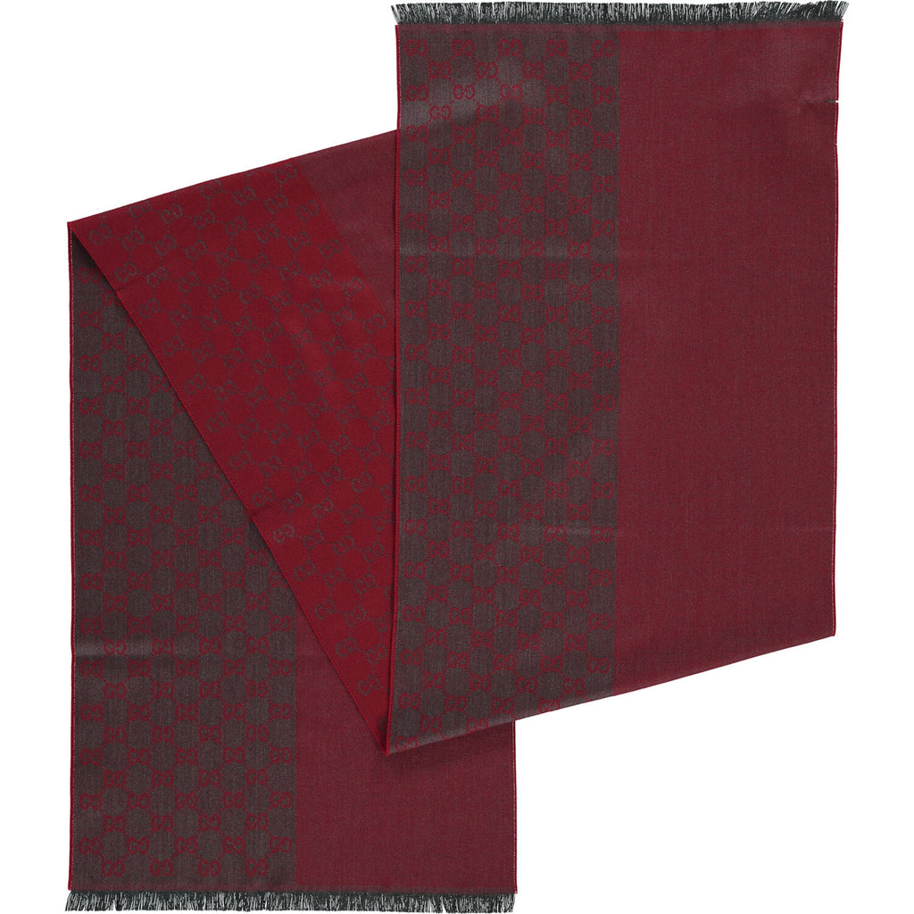 Gucci sciarpa uomo 40x180 rosso nero