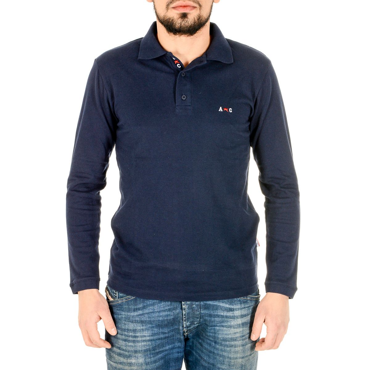 Polo da uomo Andrew Charles By Andy Hilfiger PT160 32001 ALABAMA NAVY