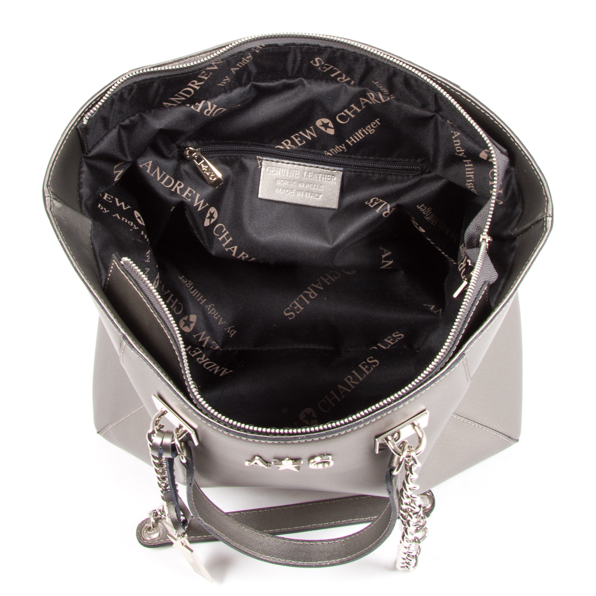 Borsa a mano da donna Andrew Charles Silver KEY