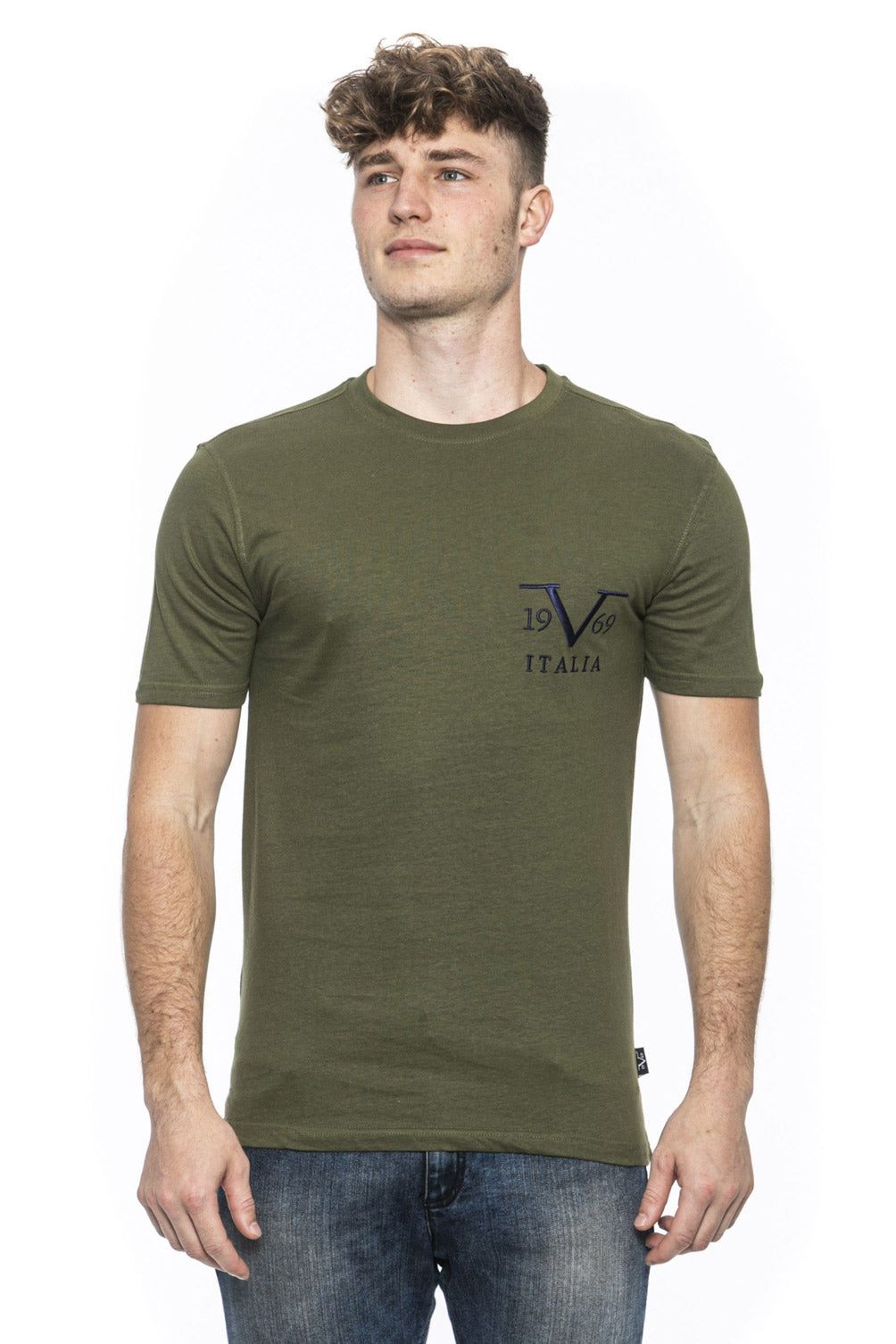 19V69 Italia T-shirt da uomo verde TROY OLIVE