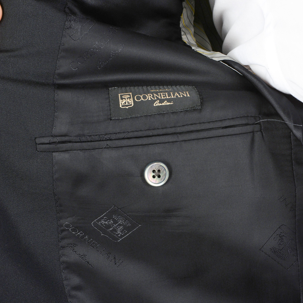 Corneliani Abito da uomo a maniche lunghe grigio scuro Super 130's