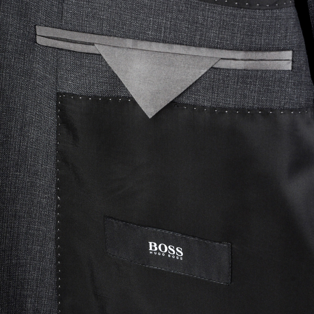 Abito da uomo Hugo Boss grigio scuro, GRANDE GENIO