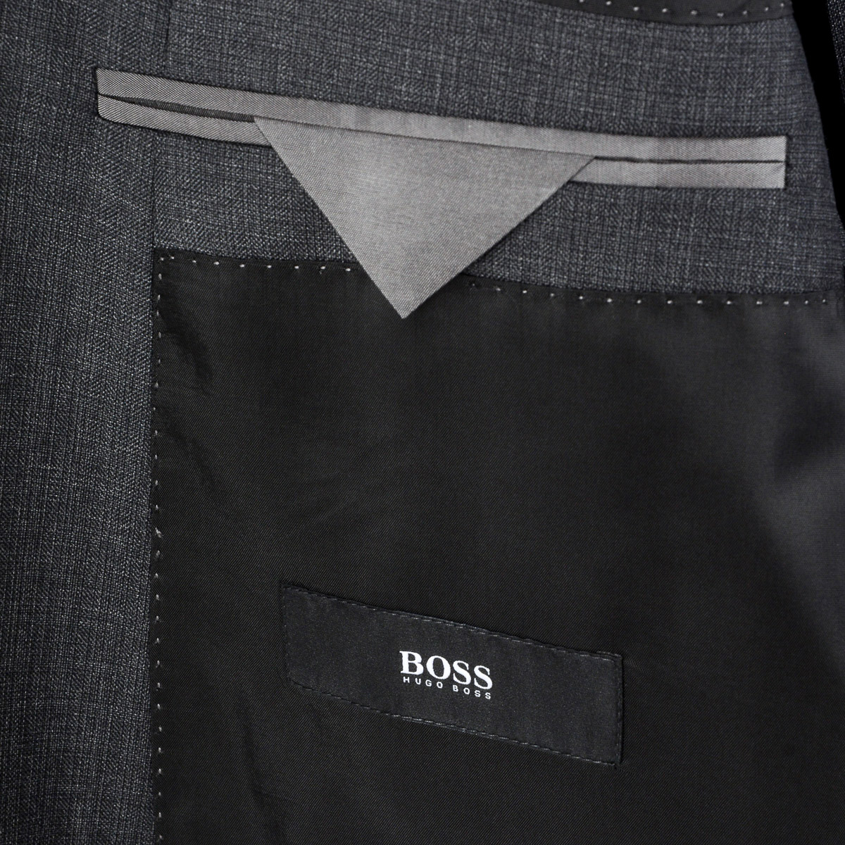 Abito da uomo Hugo Boss grigio scuro, GRANDE GENIO