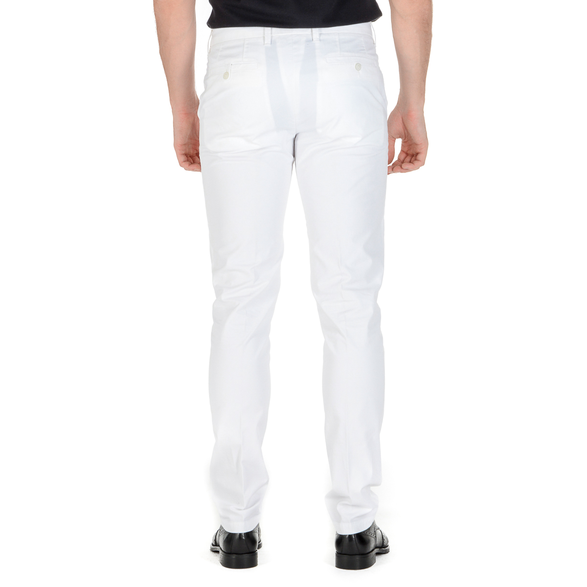 Corneliani Pantaloni Uomo Bianchi