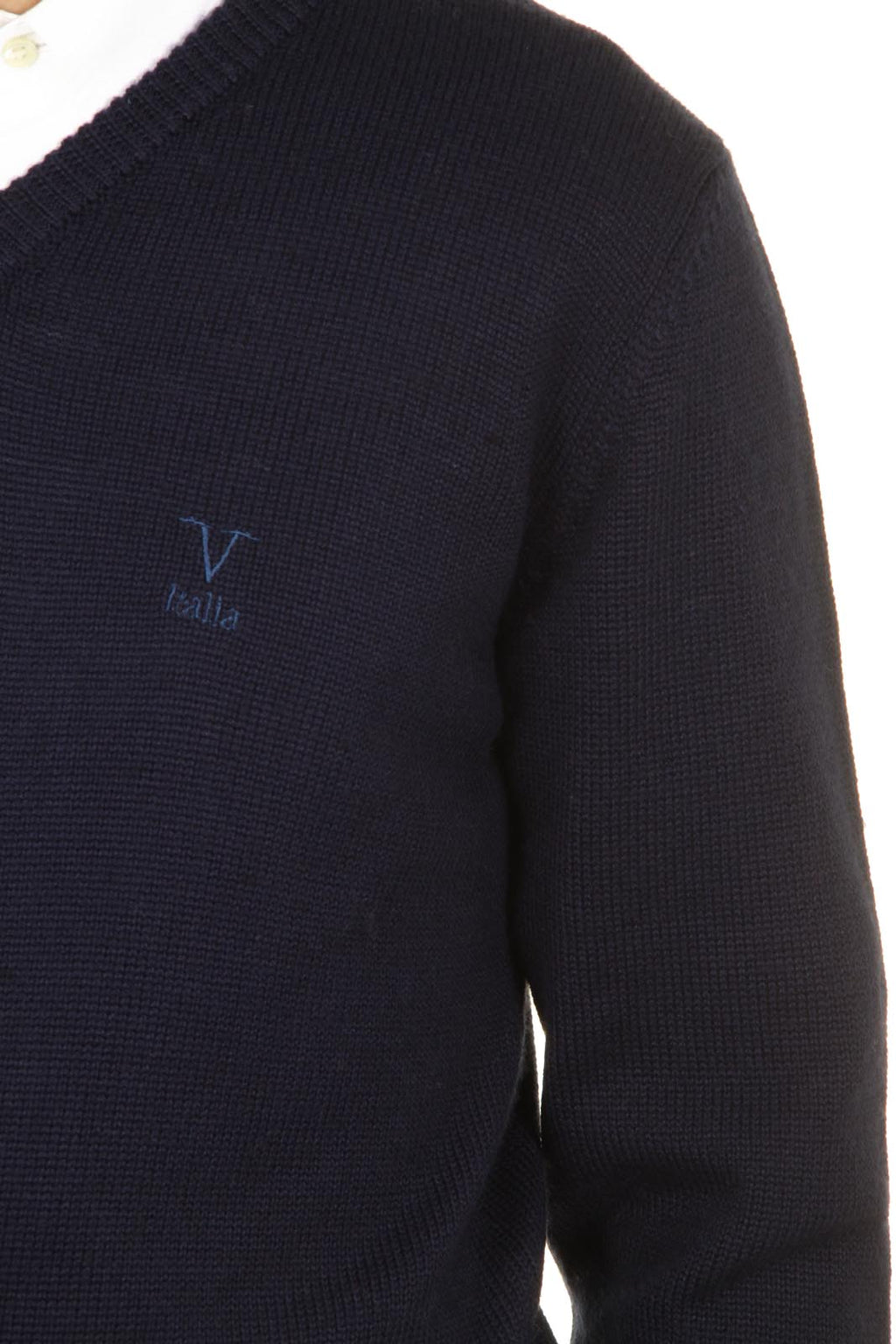 Maglione uomo scollo a V V 1969 Italia 9803 SCOLLO V BLU NAVY