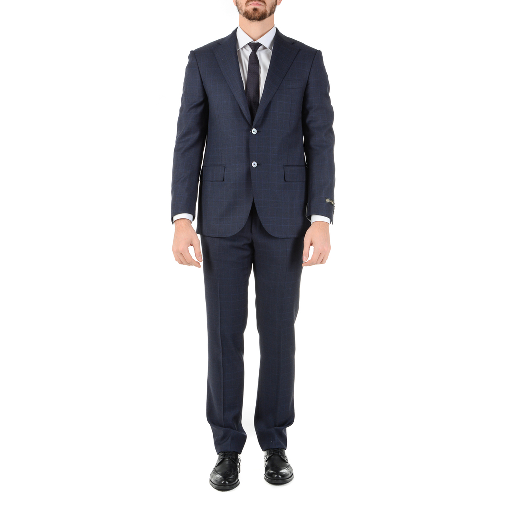 Abito da uomo Corneliani maniche lunghe blu scuro Super 110's