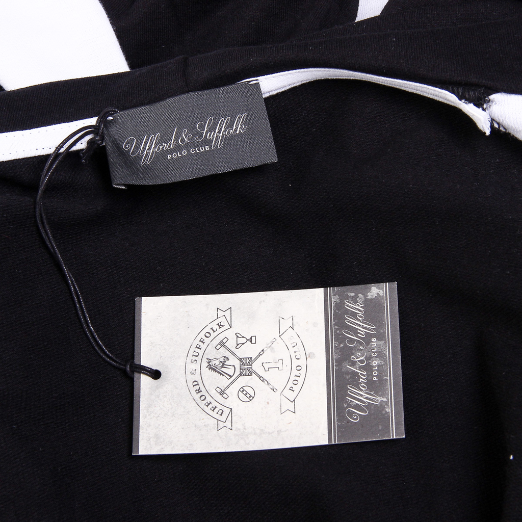 Felpa con cappuccio da uomo Ufford & Suffolk Polo Club con cerniera e maniche lunghe