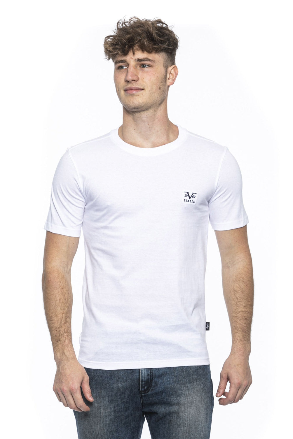 19V69 Italia T-shirt da uomo bianca ERIC WHITE