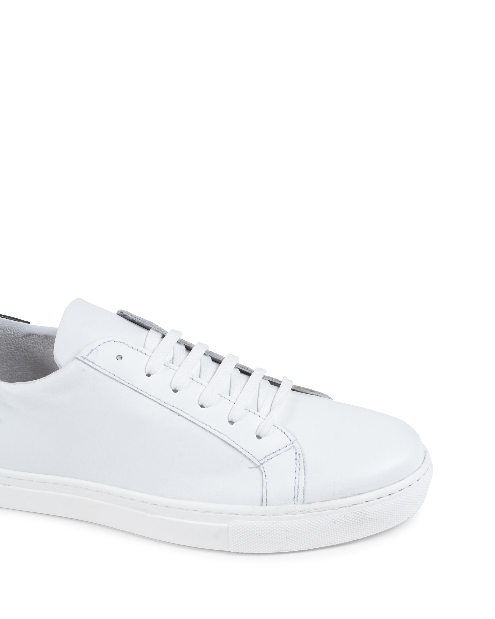 Sneaker Uomo 19V69 Italia Bianco Nero 035 VITELLO BIANCO NERO