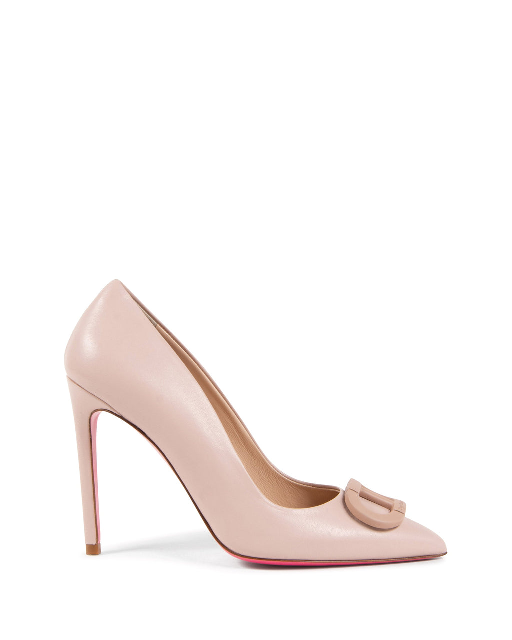 Scarpa con tacco a spillo color carne con logo Fairy