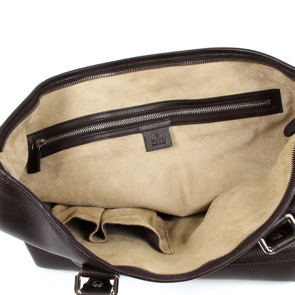 Gucci Borsa da donna in vitello morbido marrone scuro 246358 2140