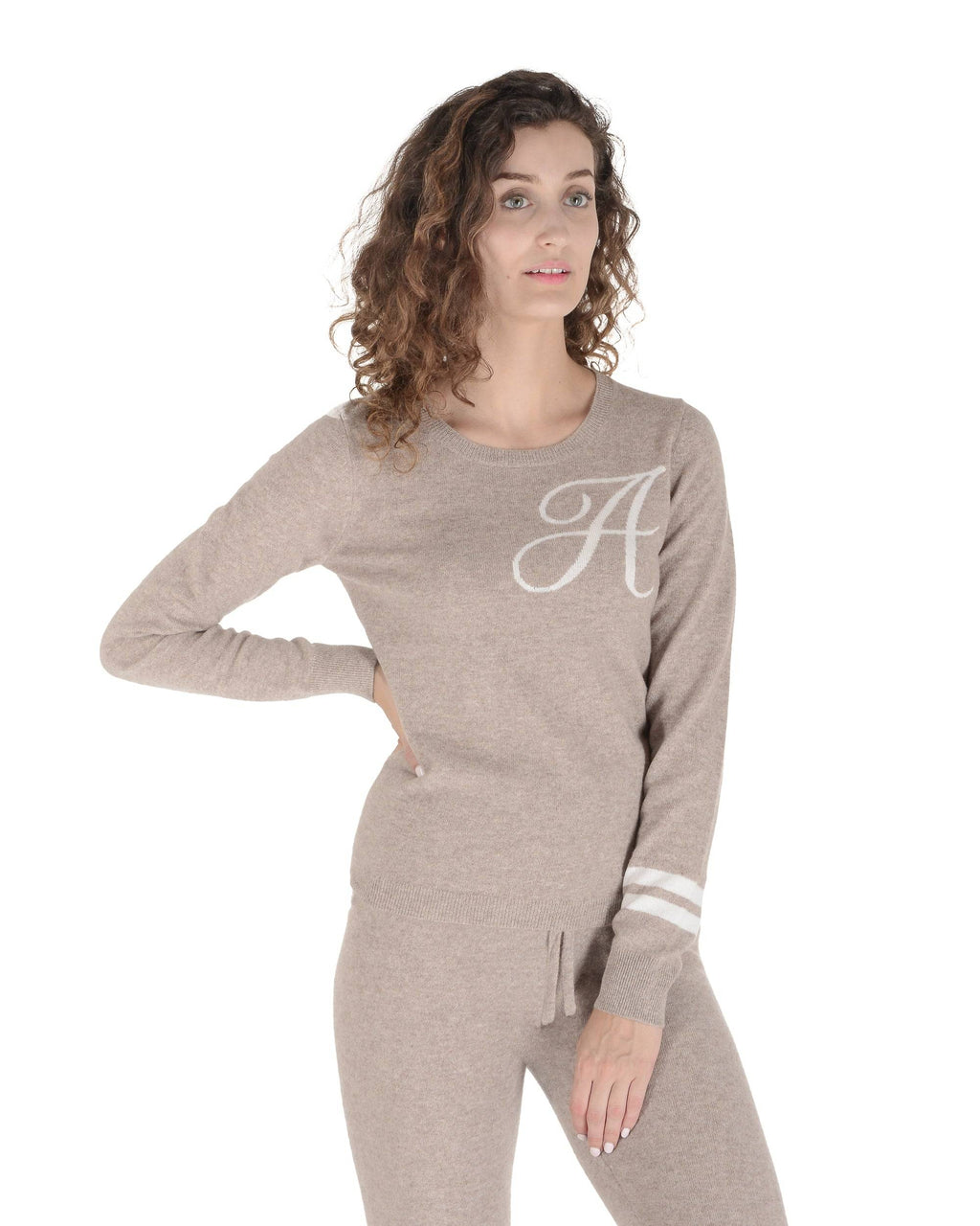 Maglione girocollo Dee Ocleppo STOCKBRIDGE CAMEL A