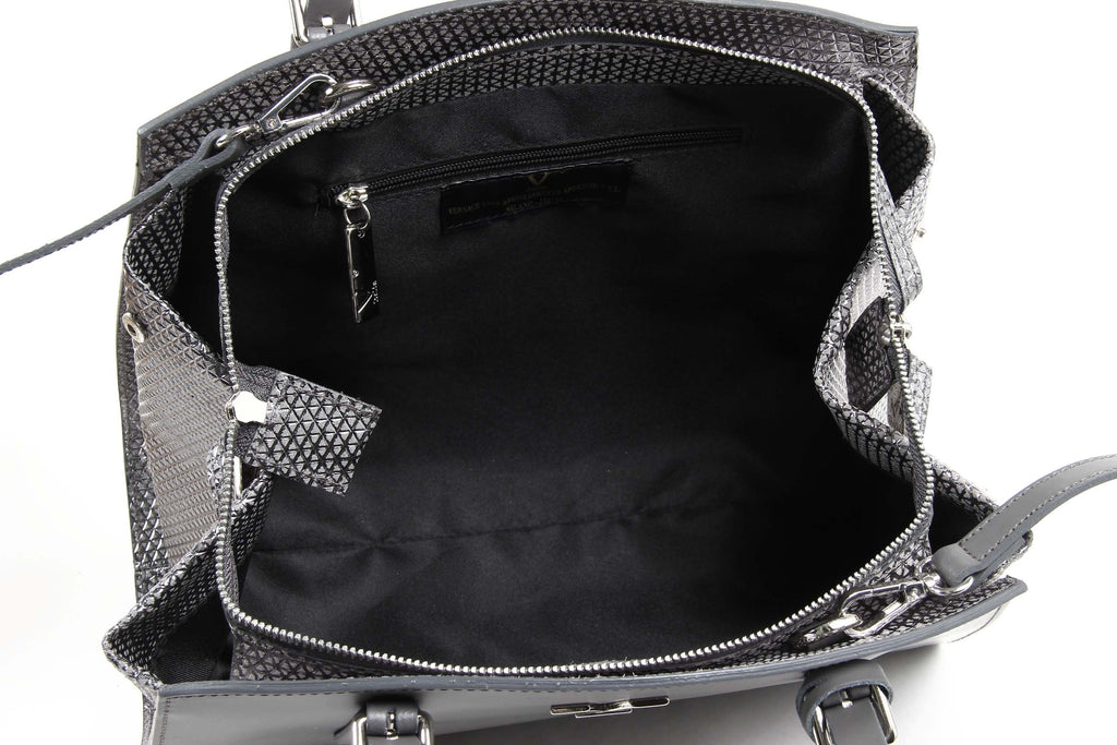 Borsa da donna V 1969 Italia V016-S RUGA STAMPATO GRIGIO
