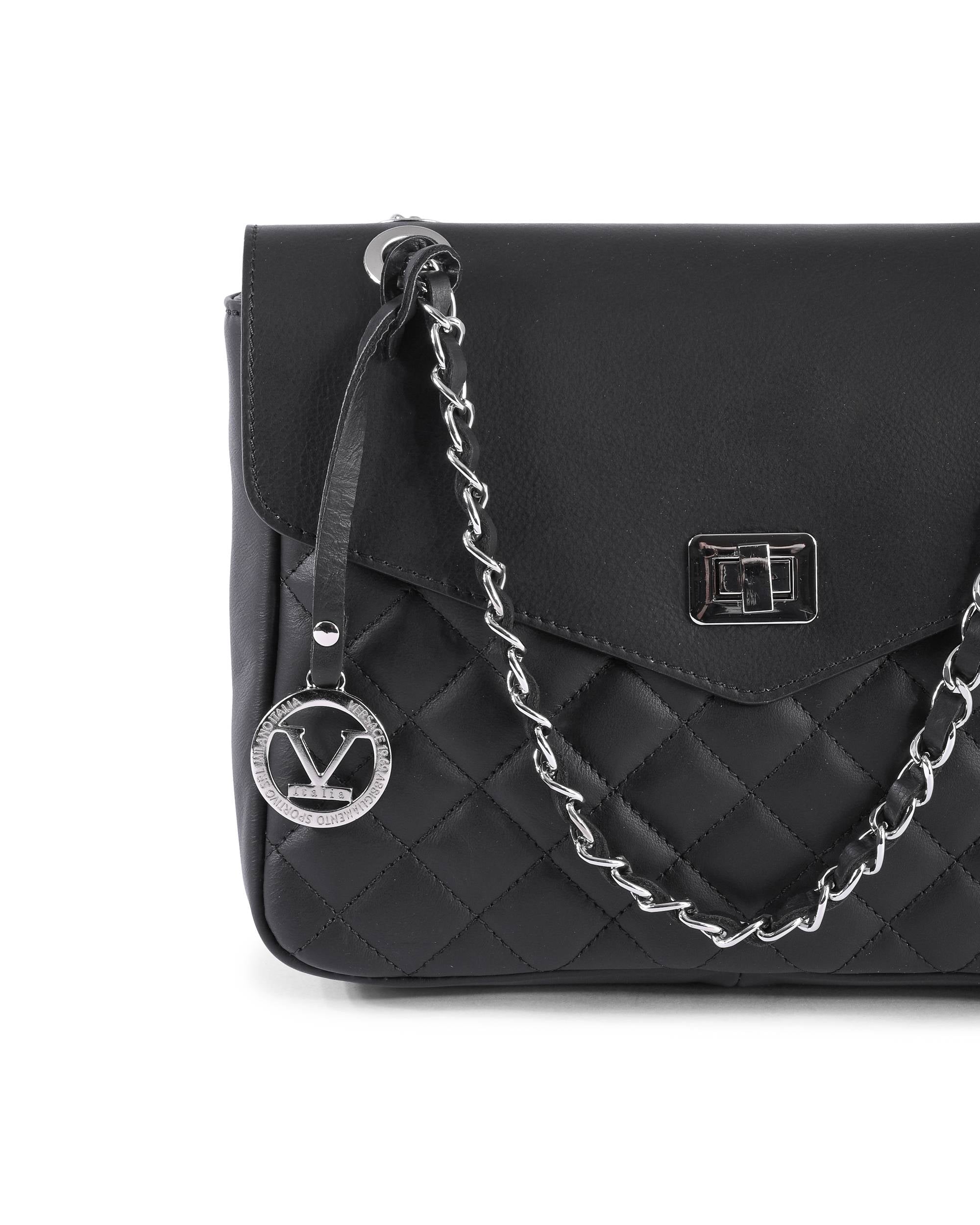 Borsa a mano da donna V Italia V024M-S SAUVAGE NERO
