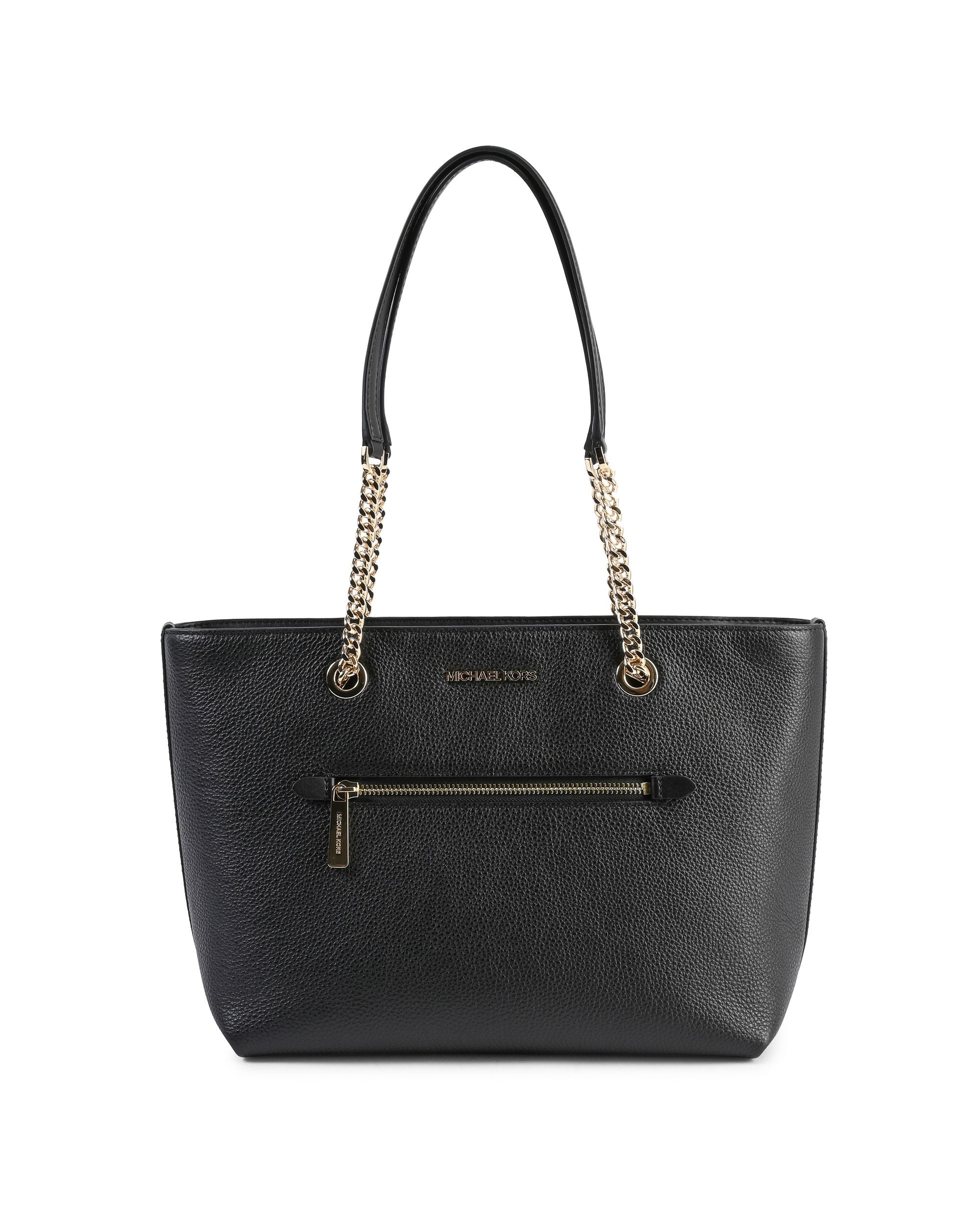 Borsa tote media con cerniera frontale e catena Michael Kors 35F2GTTT2L NERA