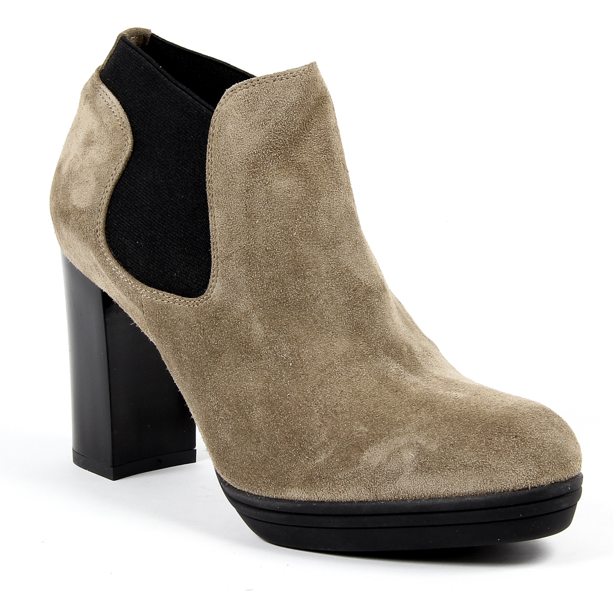 V 1969 Italia Stivaletto con tacco da donna Beige GRACY