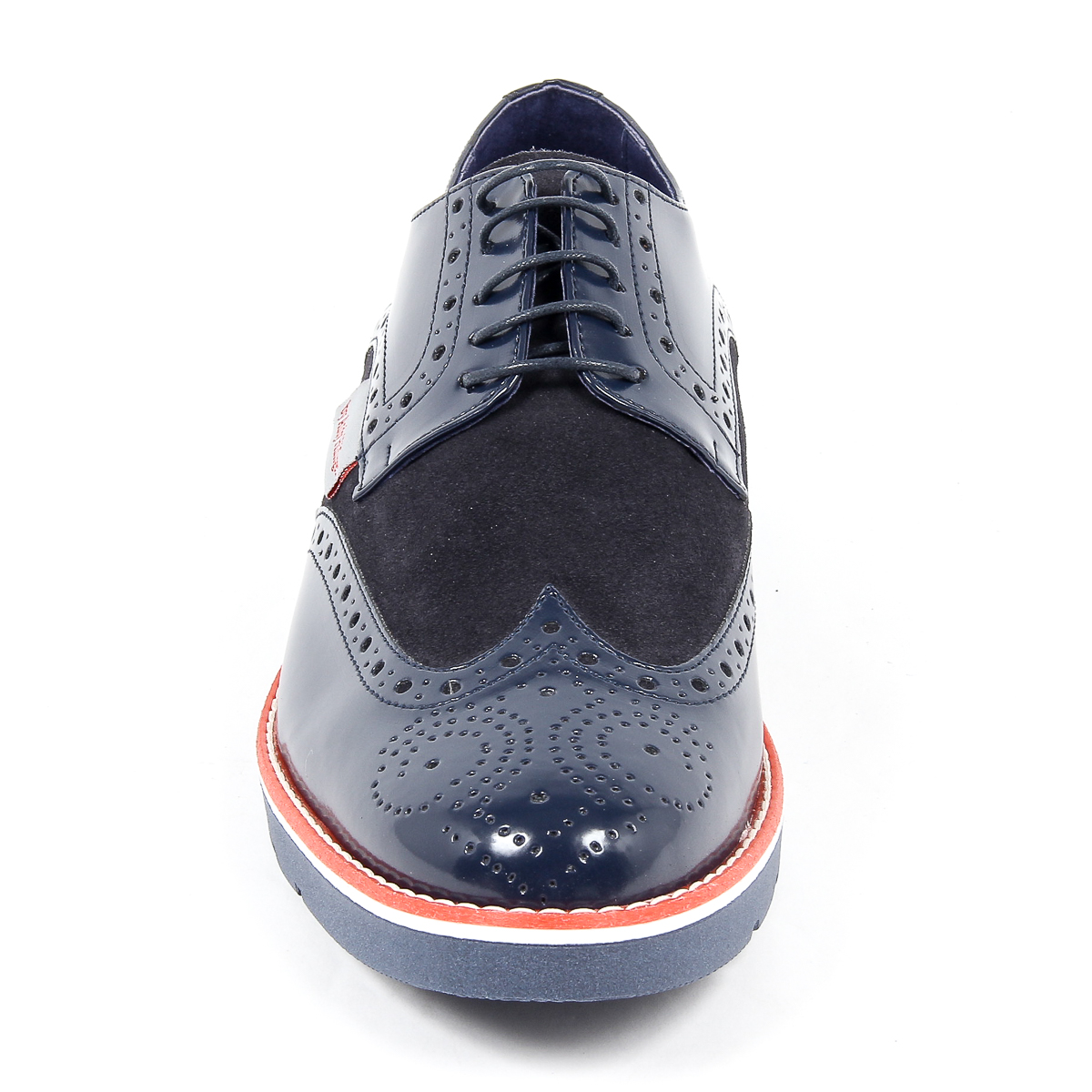 Scarpe Oxford brogue da uomo Andrew Charles 914 ABRASIVATO CAMOSCIO BLEU