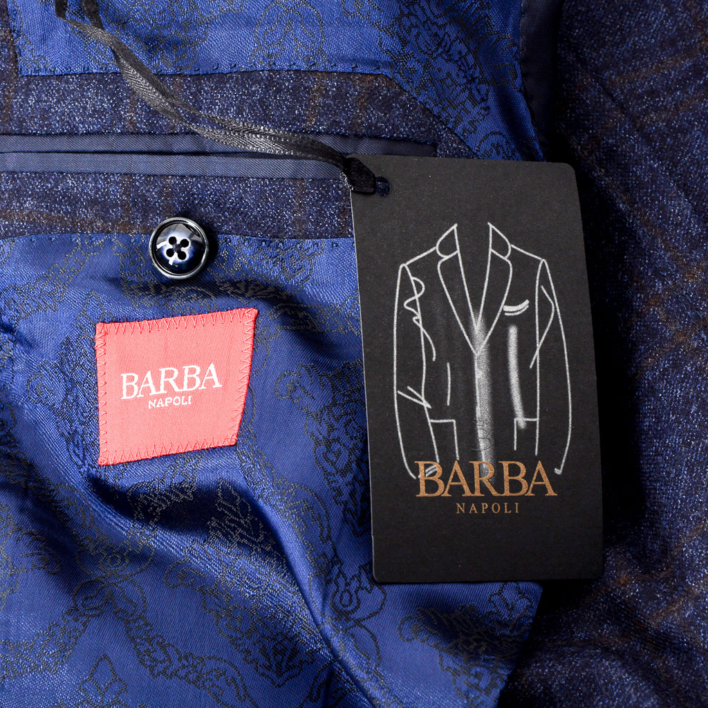 Barba Napoli Giacca Uomo Maniche Lunghe Blu