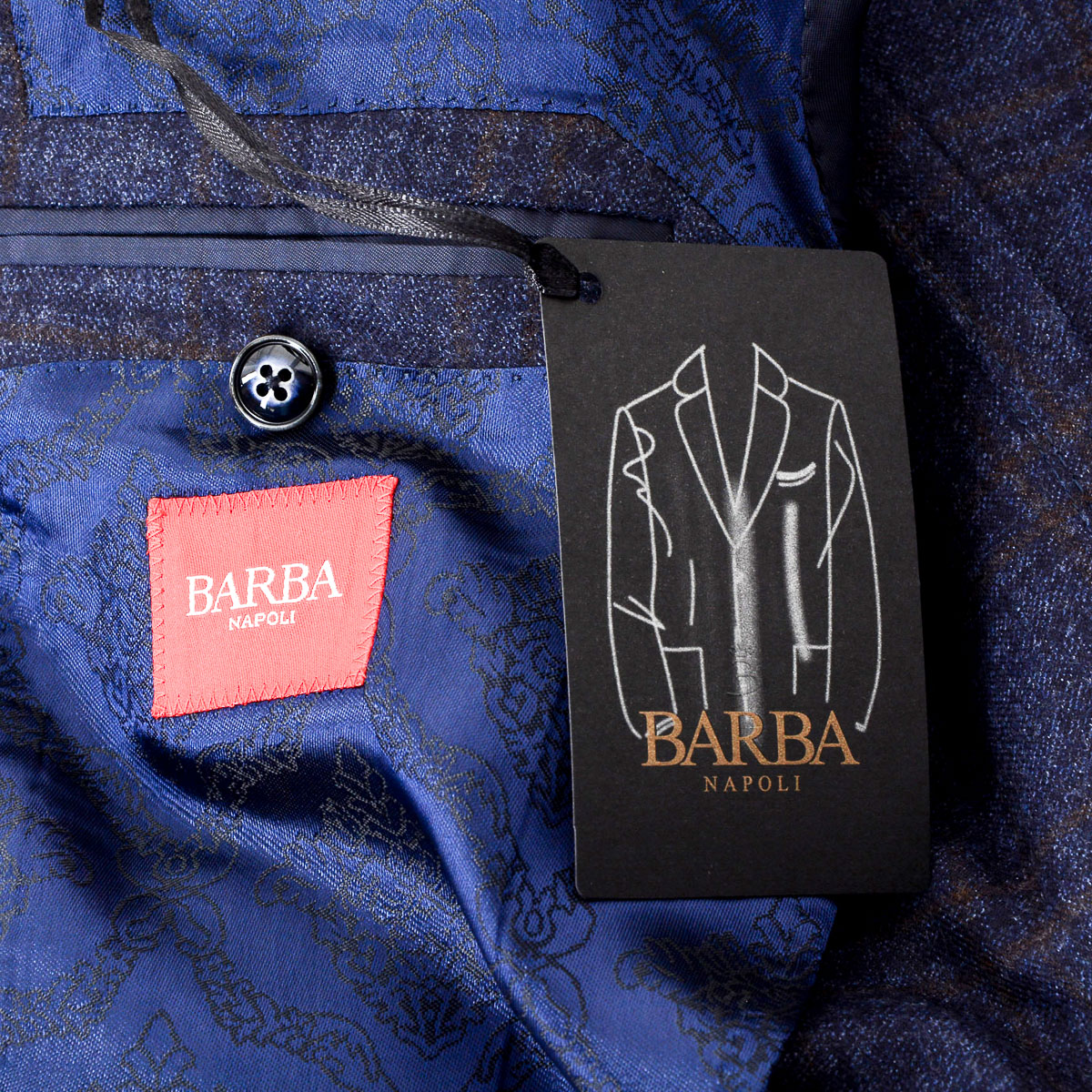 Barba Napoli Giacca Uomo Maniche Lunghe Blu