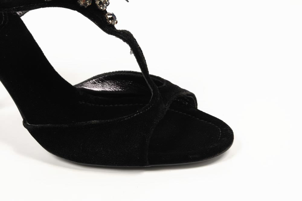 Sandalo donna Sebastian Milano 2454 VELLUTO NERO(VE)