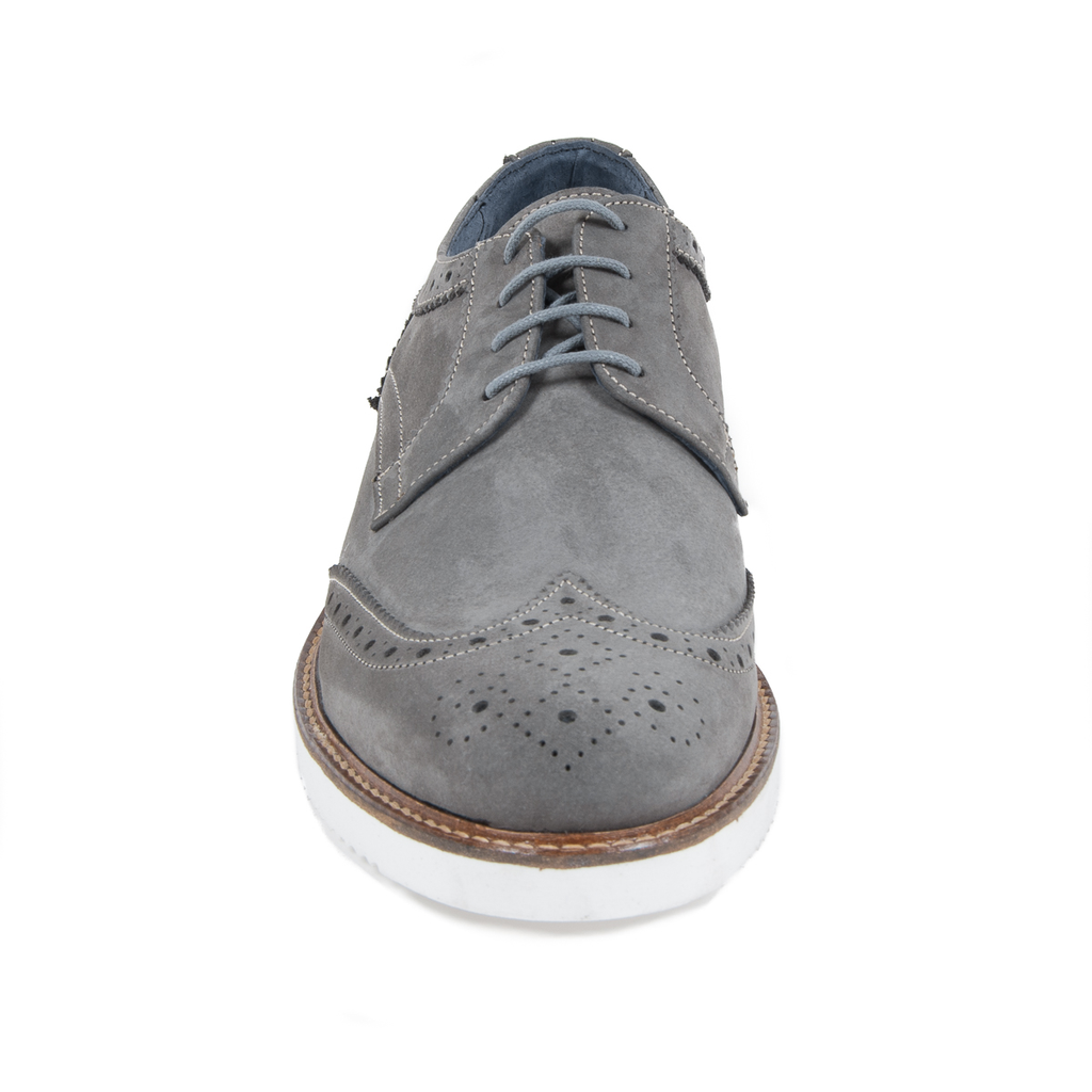 Scarpe brogue da uomo V 1969 Italia Grigio scuro HARRY 5141 NABUK VAR 8